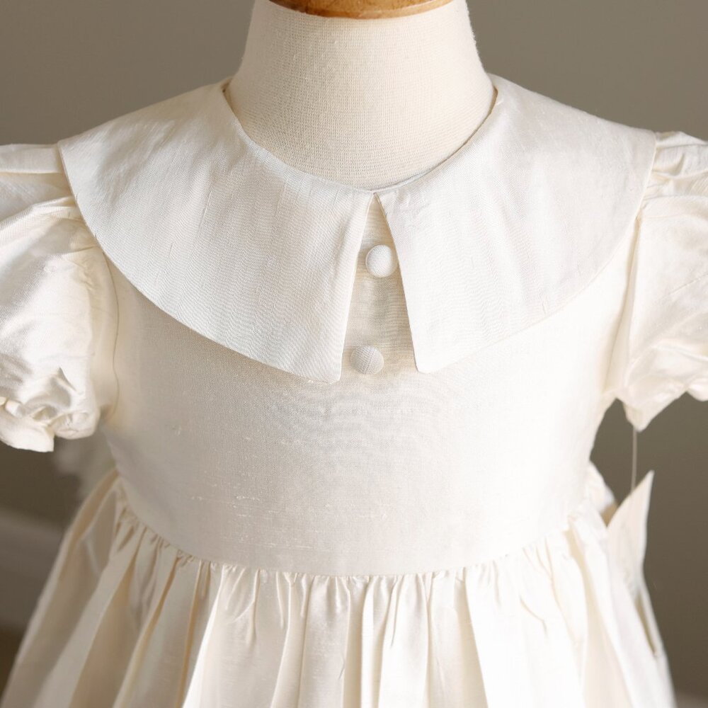 Ivory Silk Special Occasion Gown Flower Girl Dupioni 24 Months/2T RARE FIND NWT - Picture 7 of 9